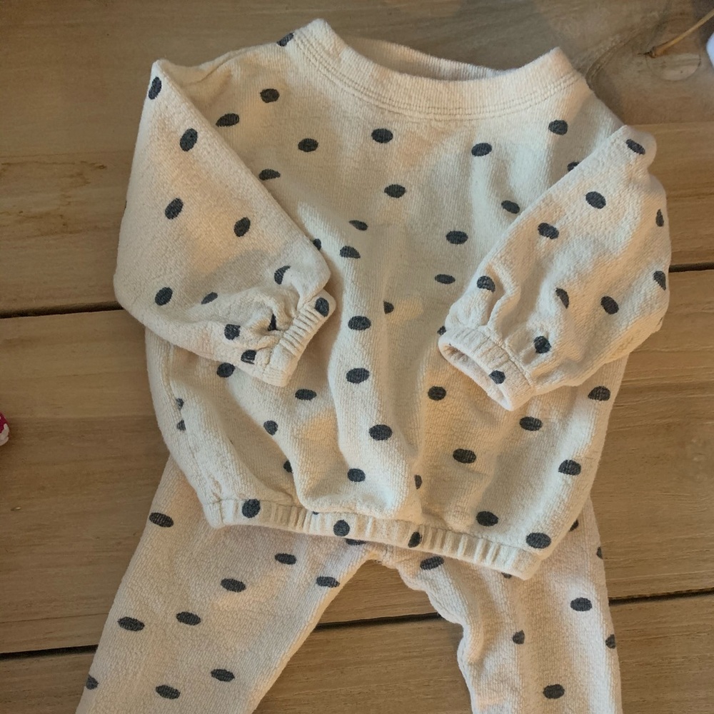 Rylee + cru polka dot set